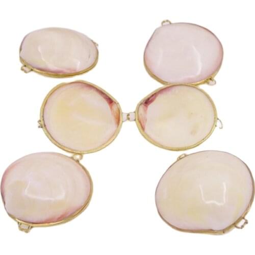 5 PCS 70mm-75mm Clam Shell Box Natural White Mother of Pearl Jewelry Boxes