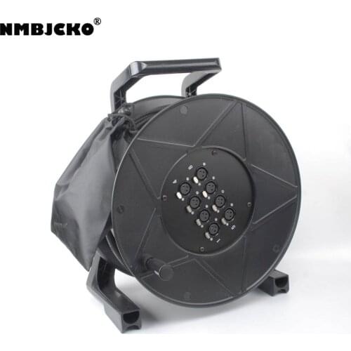 NMBJCKO 8 Channel 100" Reel Wind-Up Stage Audio Snake XLR Mic Connectors with 30M