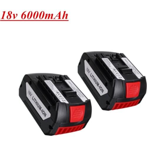 18V 6000mAh Replacement BAT609 Battery for Bosch Compatible BAT612 BAT618 BAT619G BAT620 SKC181-02 Cordless Power Tool Battery