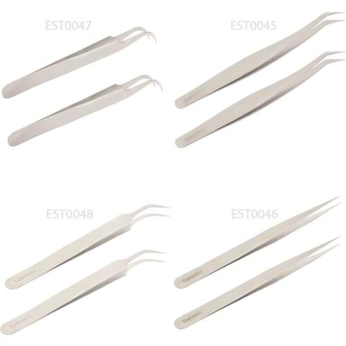 CURSAVELA Anti-static ESD Stainless Steel Tweezers Maintenance Tools Eyelashes Extension Precision Straight Tweezers Tools