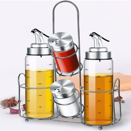 Oil Bottle Spice Jars Seasoning Cans Sauce Bottle Glass Storage Bottles for Oil Vinegar Creative Oil Dispenser For Kitchen Tools
