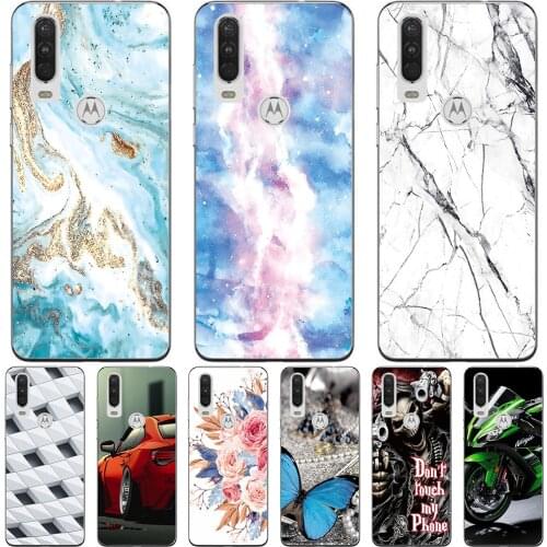 Phone Bags & Cases For Motorola One Action Vision One Power Cover Fashion marble Inkjet Painted Shell Bag