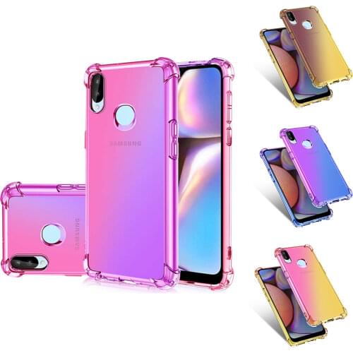 Luxury Gradient Colors Rainbow Shockproof Case For Samsung A02S EU/US A10S A20S A21S A30S A40S A50S A70S Phone Cases For Women