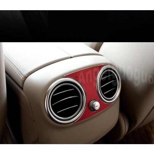 Aluminum alloy Car Back row seat air conditioning vent decorative sticker For Mercedes Benz 2015-2016 C Class W205/GLC Class