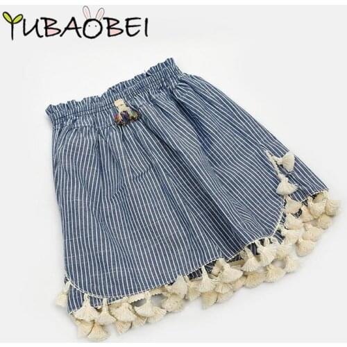 2020 Childrens Summer Shorts Baby Girl Cotton Striped Personality Fashion Shorts Childrens Clothes Toddler Kids Casual Shorts