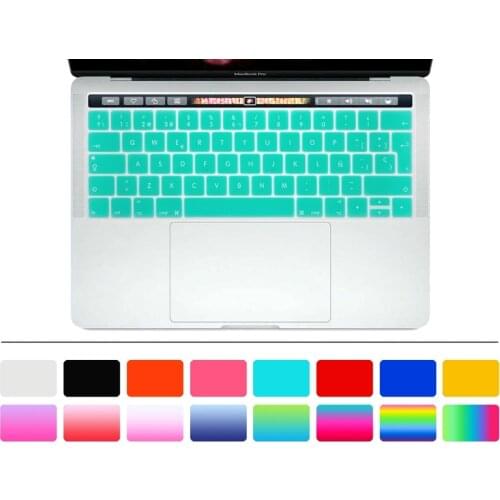 For MacBook Pro 13 A1706 Pro 15 A1707 2016 2017 VERSION With Touch Bar 2017 Spanish European Keyboard Cover Keypad Protector