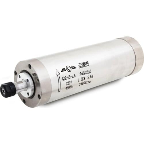 1.5kw Spindle Motor Water Cooled 65mm ER11 220V 1500W CNC Spindle With 4 x Bearings