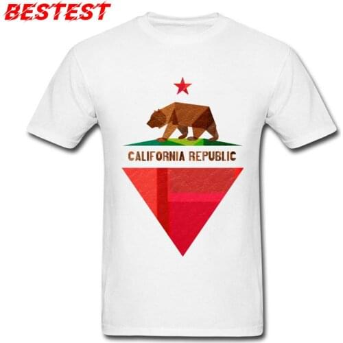 California Funny Tees For Men T Shirts Cotton Tshirt NEW YEAR DAY O Neck T-shirt Custom Tee-Shirt Hip Hop Streetwear Top Quality