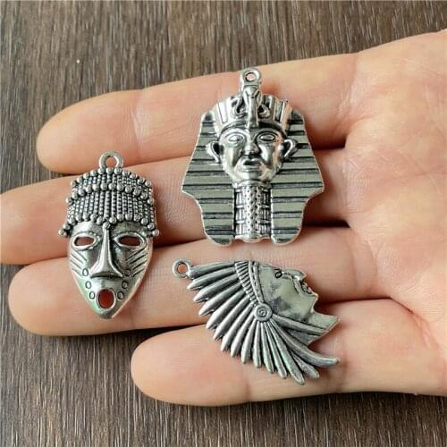 JunKanMetal alloy various kinds of national hero statue amulet fashion pendants for DIY making earrings, bracelets and necklaces