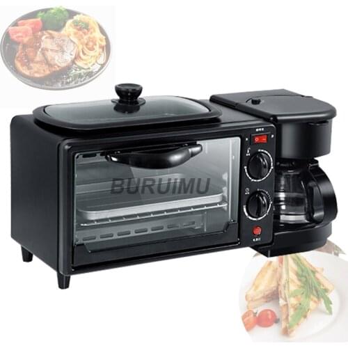 Coffee Maker Breakfast Machine Oven Bread Machine Toaster Toaster Oven 3 In 1 Breakfast Maker Pizza Maker Cooking