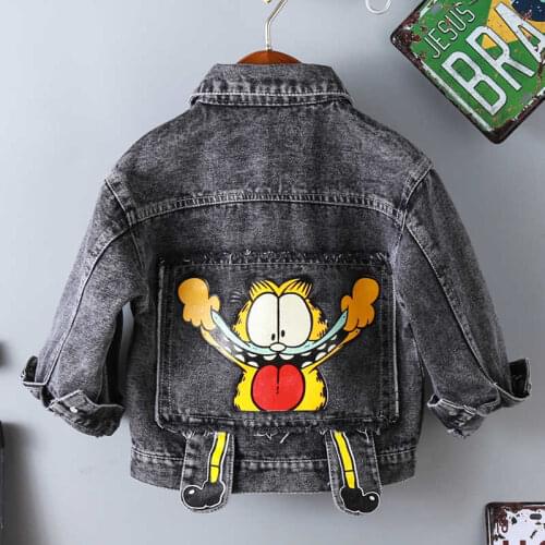 Cowboy Kids Clothes Cartoon Denim Jackets for Baby Boys and Girls 1 2 3 4 5 6 7 Years Children Toddler Coats Autumn Spring Jeans