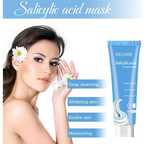 Salicylic Acid Sodium Hyaluronate Clean Ice Cream Mask Moisturizing Repairing Aloe Extract Brighten Whiten For Face Care Masks