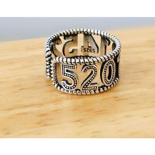 Miuoxion Retro Digital Cutout Ring Personality Fashion Luxury Party Punk Jewelry For Women Feature Namour Charm Gift All Seasons