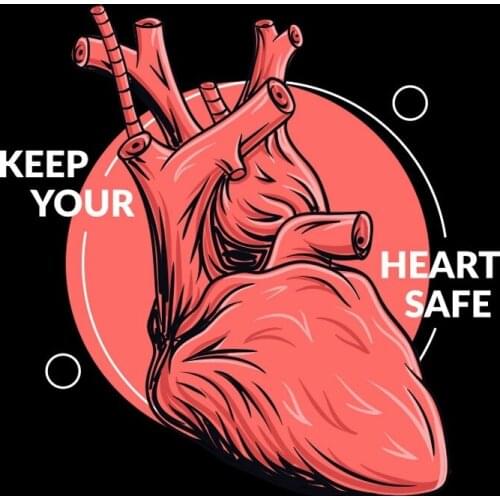 Cartoon Punk Red Heart Patches Clothes DIY Thermo-stickers Heat Transfer Patch Stripe Iron on Transfers For Clothing Stickers