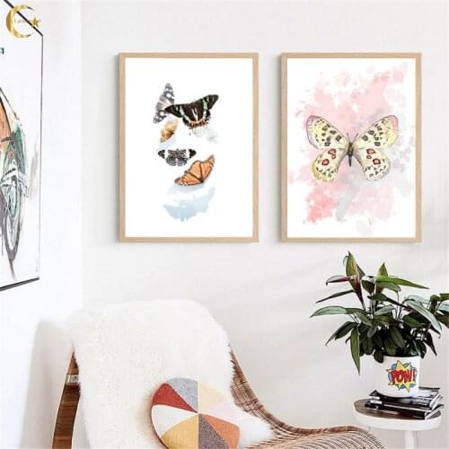Insect Butterfly Canvas Painting Wall Art Posters and Prints Colorful Butterflies Print Nursery Nordic Poster Picture Home Decor