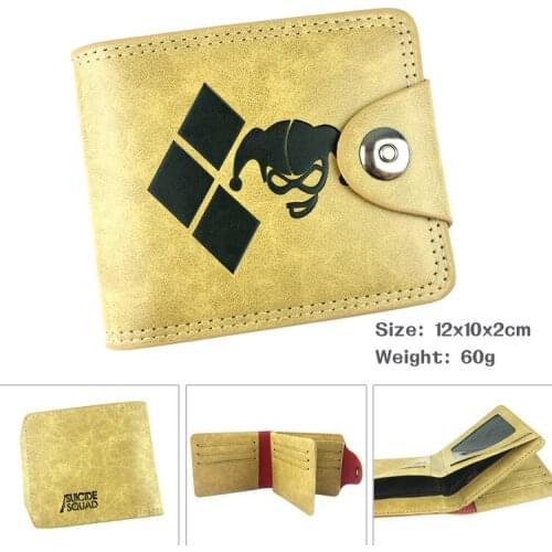 Suicide squads Fashion Anime PU Wallet Money Bag Wallets Coins Pocket Casual Purses Card Unisex Gifts New