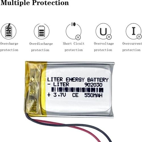 Best battery brand 3.7V lithium polymer battery 902030 092030 Bluetooth stereo doll toy 550mAH