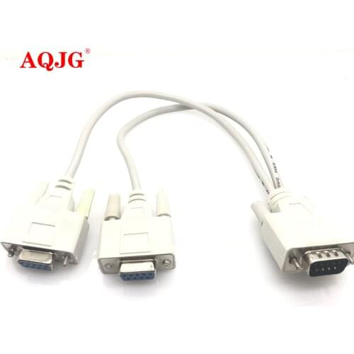 DB9 9Pin 1 to2 Rs232 Serial Cable Splitter Directly Connected COM 2 in 1 Data Cable Male to Femalefor Cash Register POS Display