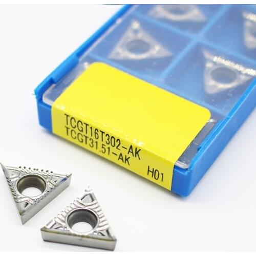 TCGT16T302 AK H01 TCGT 16T302 Aluminum cutter blade Insert Cutting Tool turning tool CNC Tools AL +TIN Alloy wood