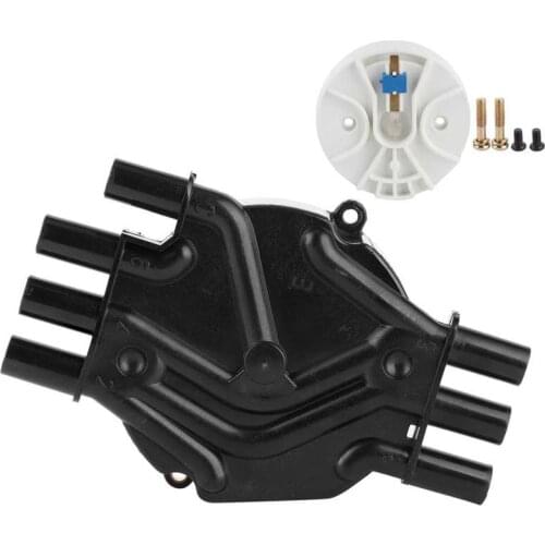 Universal Ignition Distributor Cap Rotor Kit 10452458 10452457 Fit for Chevrolet Comes with Screws Auto Accessorie