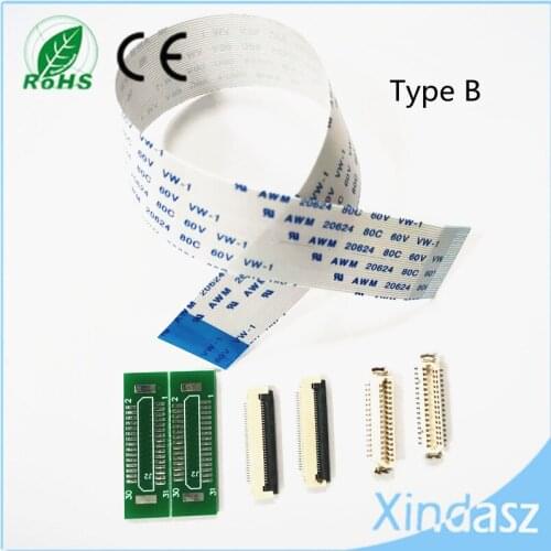 1pcs/Lot Customized FFC Cable Type DF9-31V-1S 31pin 1.0mm Pitch Length 150-200mm With Soldering Board For LCD Screen Connection