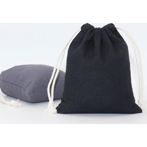 10pcs/lot Wholesale 20x24cm Canvas Drawstring Bags Festive Christmas Gift Packing Bags For Men Women Kid School Travel 5 Colours