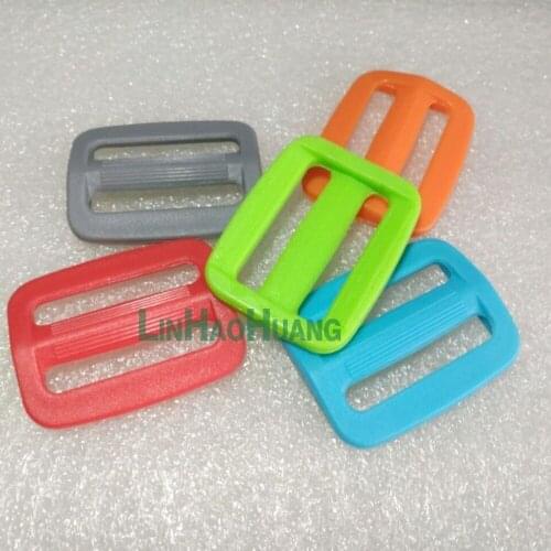 100pcs Nylon/POM Buckle 32mm 5 colors Adjustable Buckles Dual/Tri Buckles for Belt Suitcase Accessories Buckles-32MM