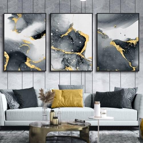 3pcs Modern Abstract Golden Black Wall Painting,diamond painting full square round Diamond Embroidery painting 5d puzzle mosaic