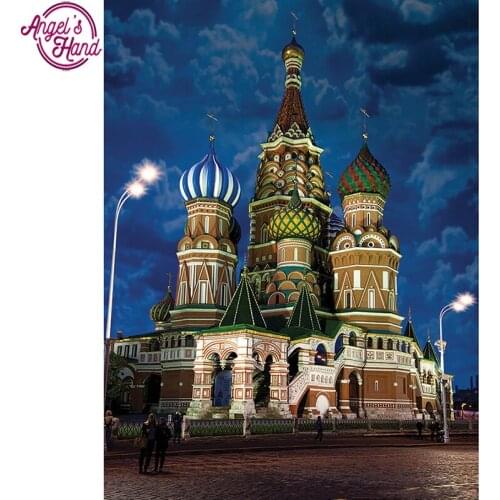 Full square diamond 5D DIY diamond embroidery Saint Basils Cathedral diamond painting Cross Stitch Rhinestone mosaic decor CX