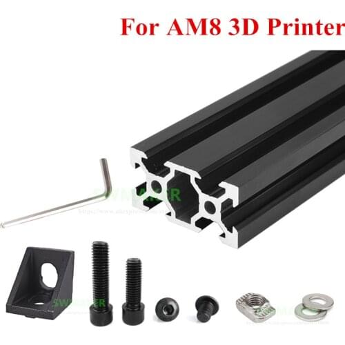 1 set AM8 3D Printer Aluminum Metal Extrusion Profile Frame with Nuts Screw Bracket Corner for Anet A8 3D printer parts