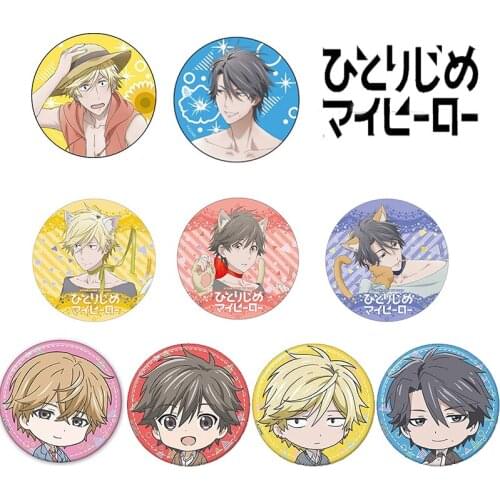Anime badges 58 mm Hitorijime My Hero Metal Brooch Backpack BL Fans Icons