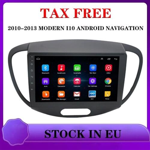 AUTO RADIOS for Hyundai 10-13 I10 Android navigation car GPS Android 9.1 Car Video undefined Universal Car Stereo Radio car mp5