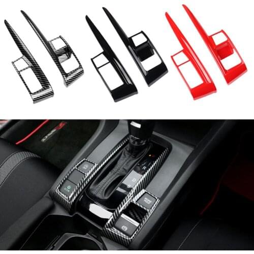 Car Central Control Panel Gear Shift Cover Trim Strips For Honda Civic 10th 2016-2021 Interior Accessories