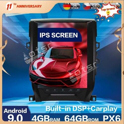 Aorts Tesla Style PX6 Android 9.0 4+64GB Car Radio Player GPS Navigation Auto Stereo HD Multimedia For Toyota Reiz 2010 - 2013