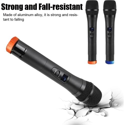 2pcs Wireless Handheld Microphone Suit Universal VHF Microphones With Receiver And Charging Cable For Business Meetings