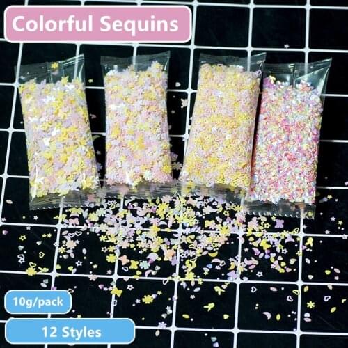 10g Glitter Sequins Slime Filler For Clear/Fluffy Slime Charms Decoration DIY Supplies Kit Accessories Toys For Children