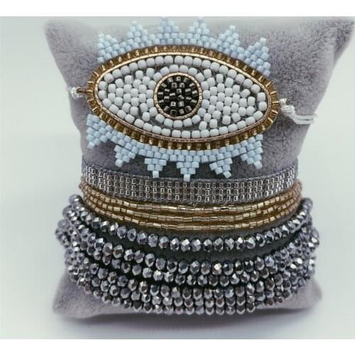 ZHONGVI 2021 Trendy Pulseras Evil Eye Bracelet For Women Miyuki Bracelets Femme Handmade Beads Jewelry Friends Gift Jewellery