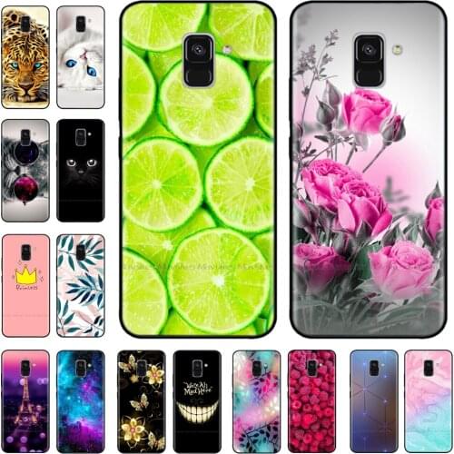 For Samsung Galaxy A8 2018 Case A530 A530F Soft TPU Silicone Phone Cover For Samsung A8 Plus 2018 A730 A730F Bumper Coque Black