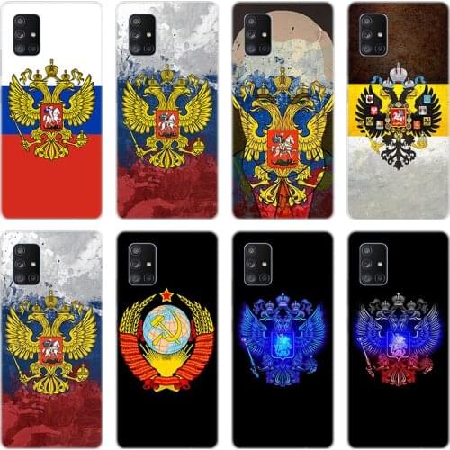Russia Flag national emblem Soft Case for Samsung Galaxy A10 A21 A30 A50 A70 S A20 E A40 A01 A11 A31 A41 A51 A71 A81 A91 Cover