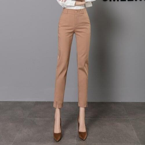 Black casual pants autumn new suit pants women professional slim high waist Tailored Trousers pants for women cargo pants women