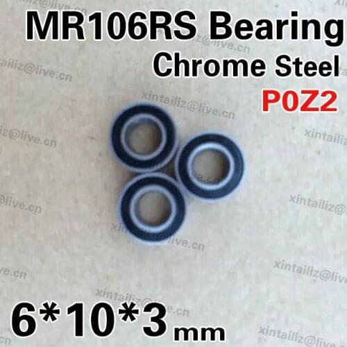 [CMMR106RS-P2]10PCS Free Shipping Gcr15 chrome steel toy bearing with inner 6mm MR106-2RS MR106RZ bearing 6mm*10mm*3mm