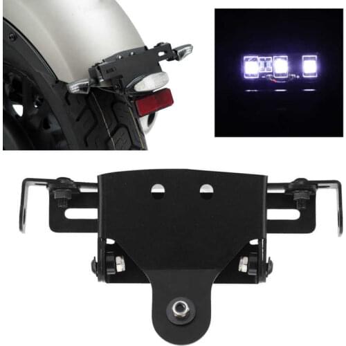 Motorcycle License Plate Holder Tail Tidy Fender Eliminate with White LED Lamp Fit for Honda Rebel 300/500 CMX 2017-2021
