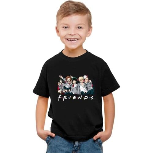 Kids Anime Tshirts Girls Boys My Hero Academia T Shirts Summer Children Boku No Hero Academia Funny Graphic Tops Children Tees