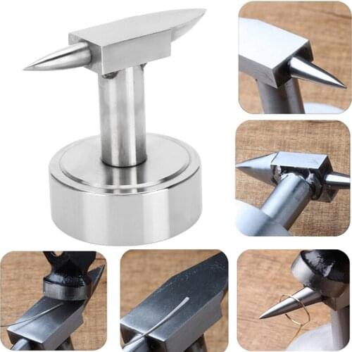 Double Steel Horn Anvil with Wide Base Metalsmith Blacksmith Jewelry Processing