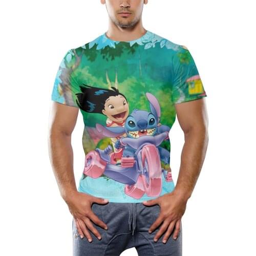 Disney New Streetwear Boy Girl Kids Movie Stitch Fashion Men Women Children 3D Print T Shirt Summer Short Sleeve Casual Tops Tee