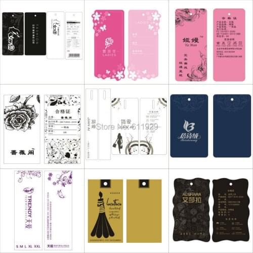 T-shirt clothing dress custom hang tag/garment printed tags/clothing labels/round oval hang tags 1000 pcs a lot