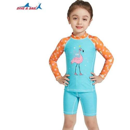 Summer Two-Piece Swimwear 3-10 Years Old Girls Quick Dry Swimming Suits Kids Cartoon Swimsuit Children Bather Suit Beach Wear