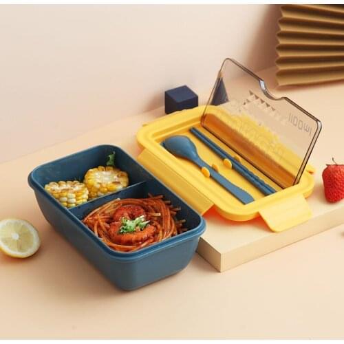 Cute Lunch Box Bento Box For School Kids Office Worker 2squares Microwae Heating Lunch Container Food Storage Box b