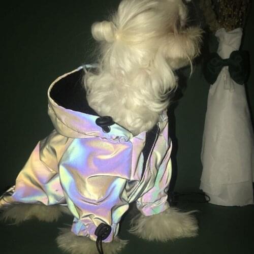 Fashion Dog Pet Clothes Flashing Dog Hoodie Coat Waterproof Reflective Clothing For Large Small Dogs Puppy Windbreaker Jacket