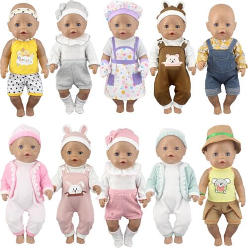 2021 New top clothes Fit For 43 cm Baby Doll 17inch Reborn Doll Accessories